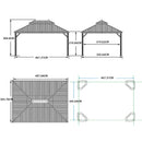 PURPLE LEAF Hardtop Prieel Frame Aluminium Gegalvaniseerd Stalen Dak Zonwering Partytent met Gordijn en Klamboe