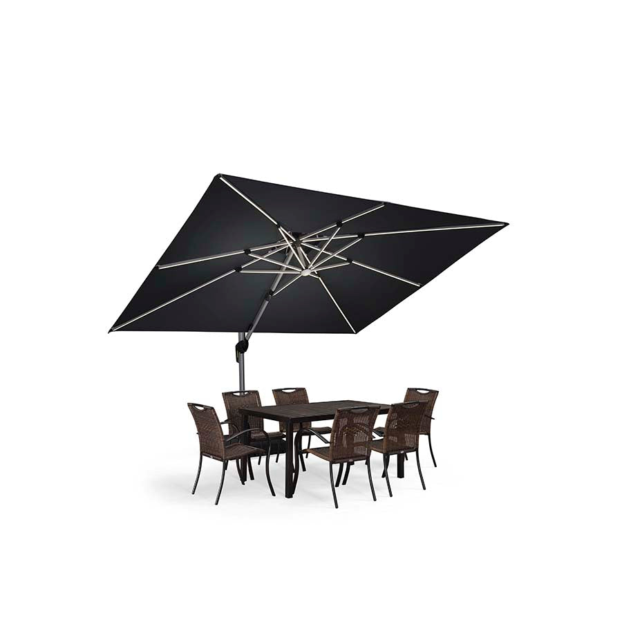 PURPLE LEAF 270 x 365 cm Buiten Trreasparasol Met Verlichting