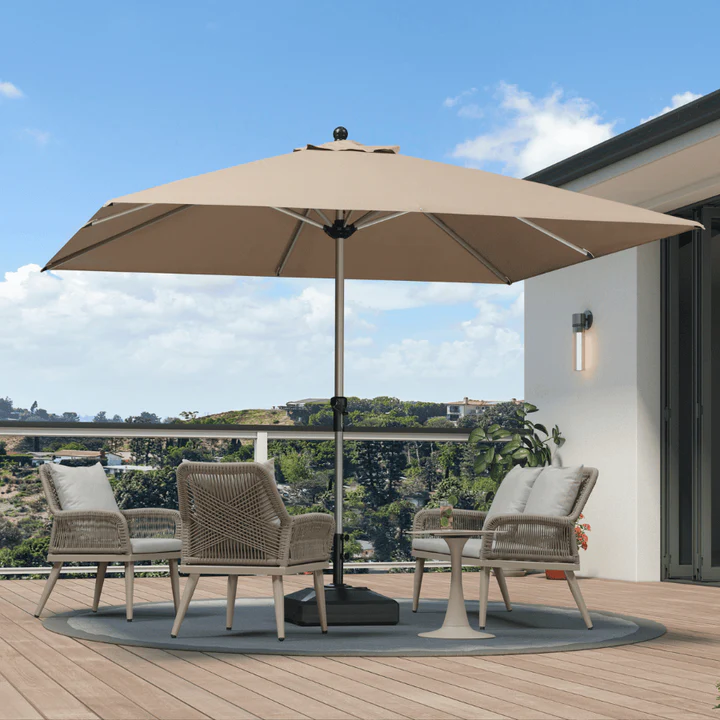 PURPLE LEAF Extra Grote Aluminium Zweefparasol – Extreem Windbestendig & UV-Werend, voor Terras en Café