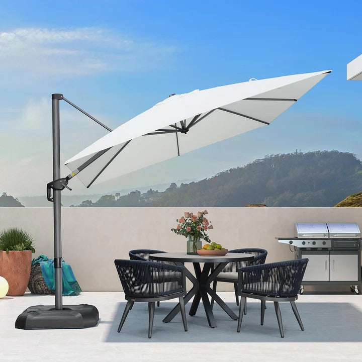 PURPLE LEAF Parasols Grote Vierkante en Rechthoekige Zweefparasols voor Terras en Tuin