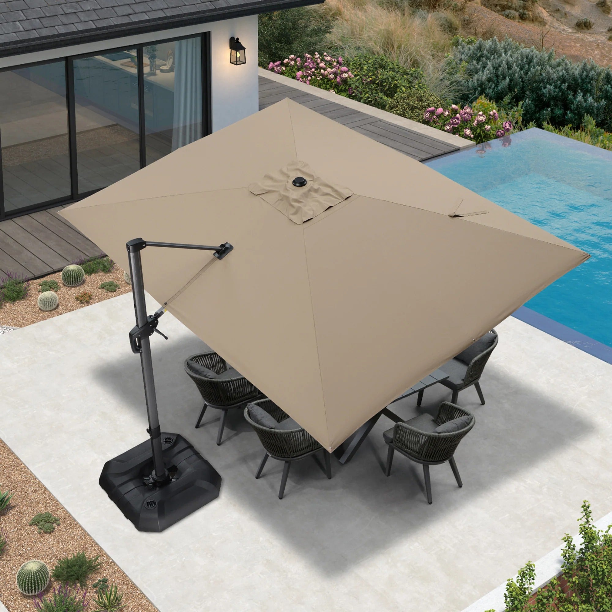 PURPLE LEAF Tuinparasol met UV-Bescherming voor Terras en Buitenruimte