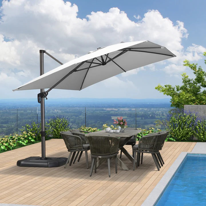 PURPLE LEAF Parasols Grote Vierkante en Rechthoekige Zweefparasols voor Terras en Tuin