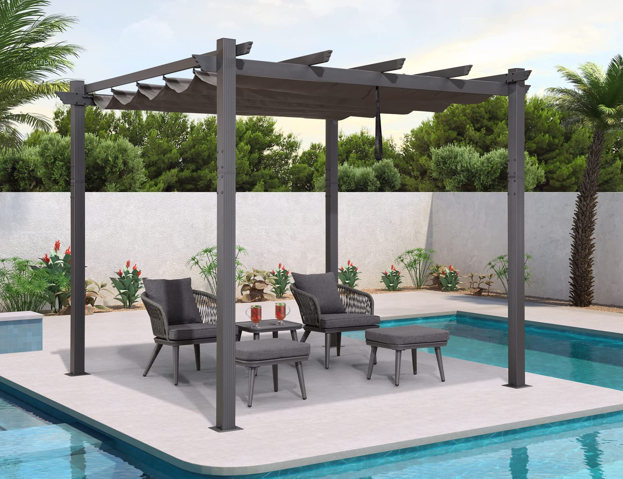 PURPLE LEAF pergola met overkapping voor de tuin