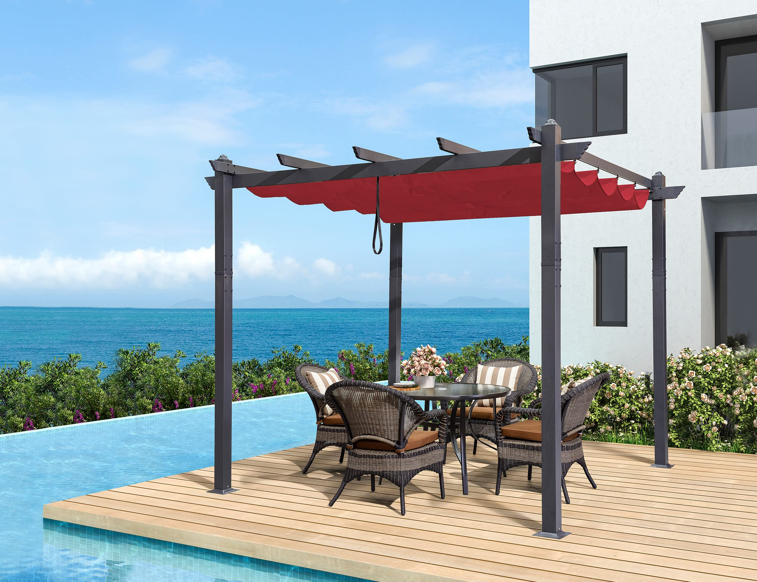 PURPLE LEAF pergola met overkapping voor de tuin