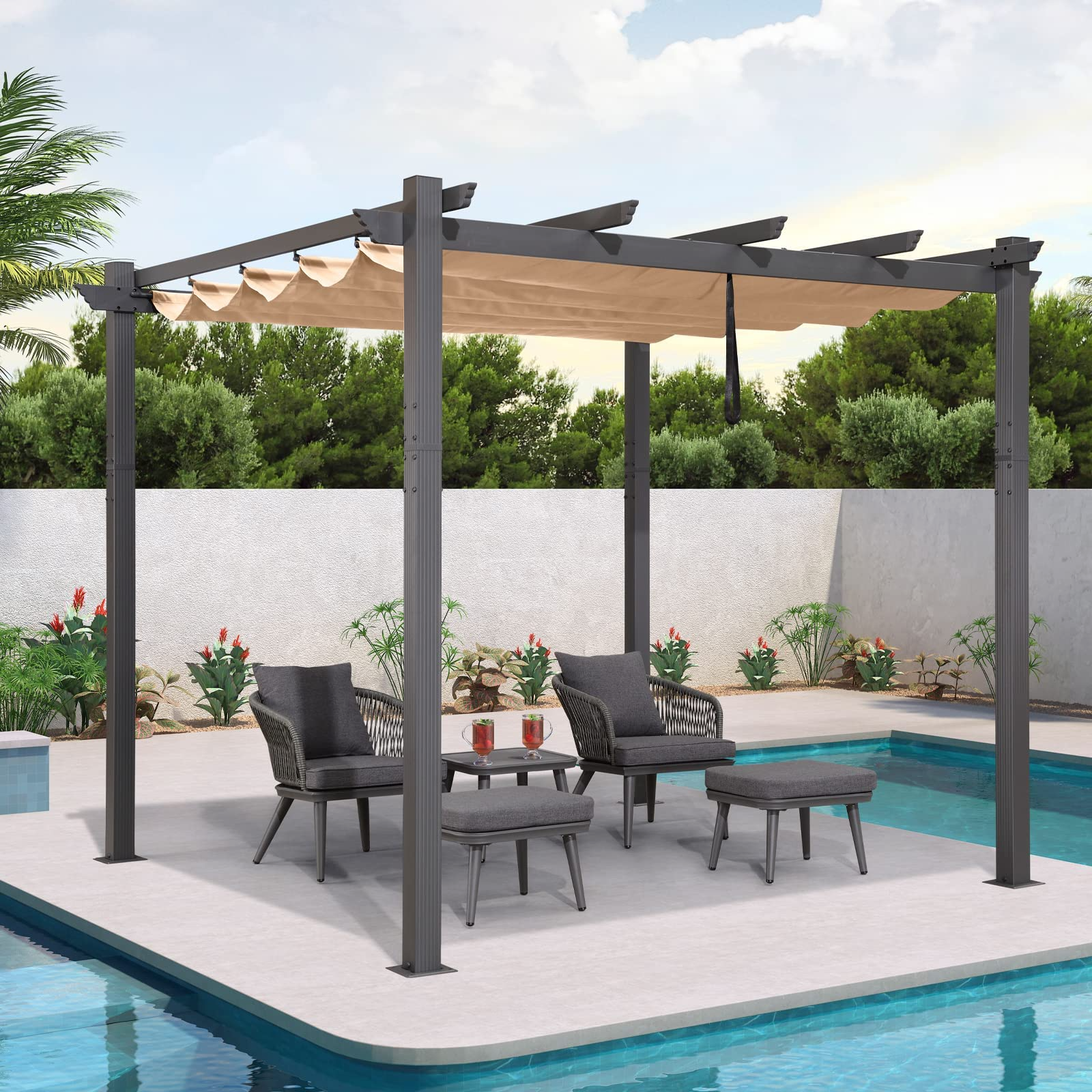 PURPLE LEAF pergola met overkapping voor de tuin