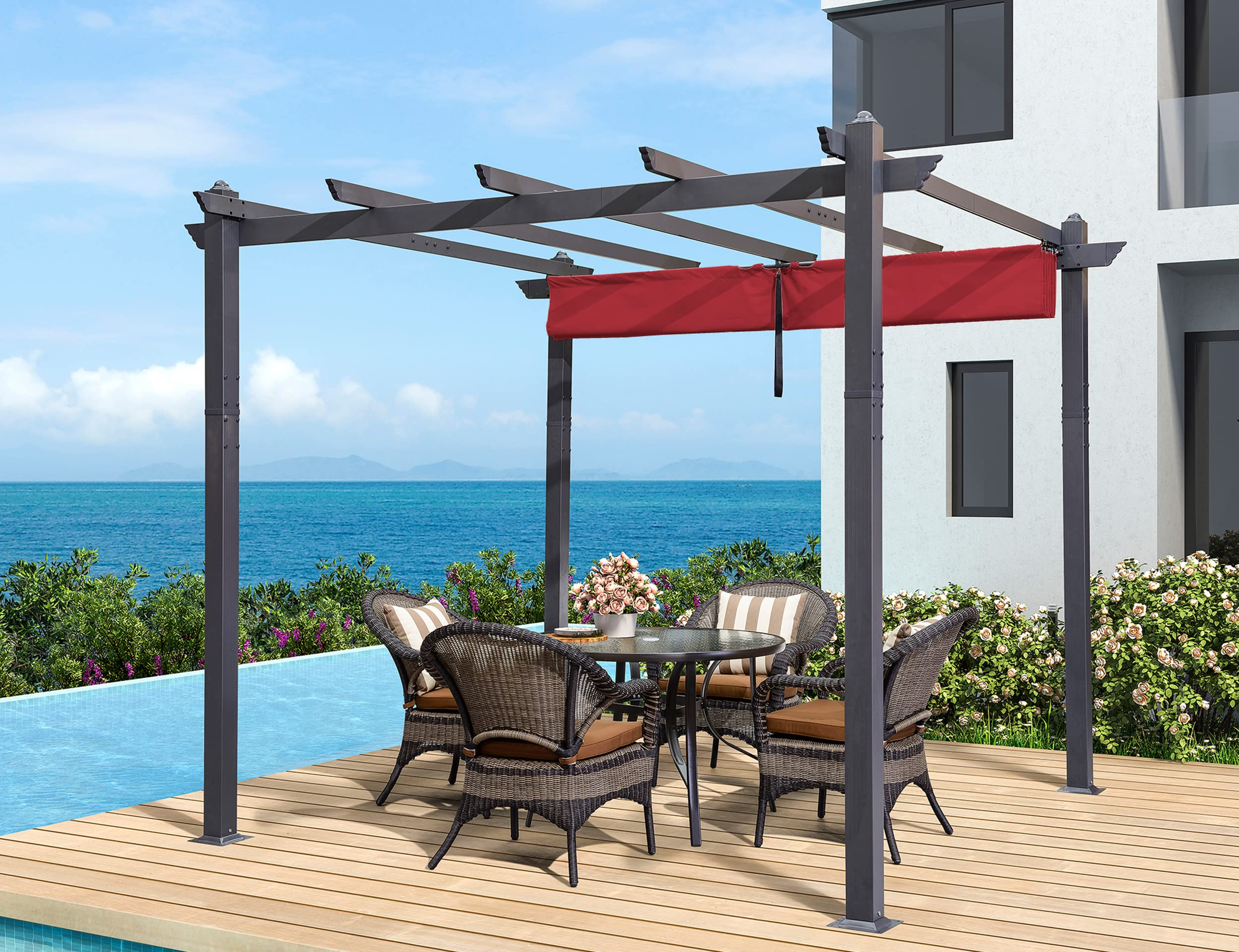 PURPLE LEAF pergola met overkapping voor de tuin