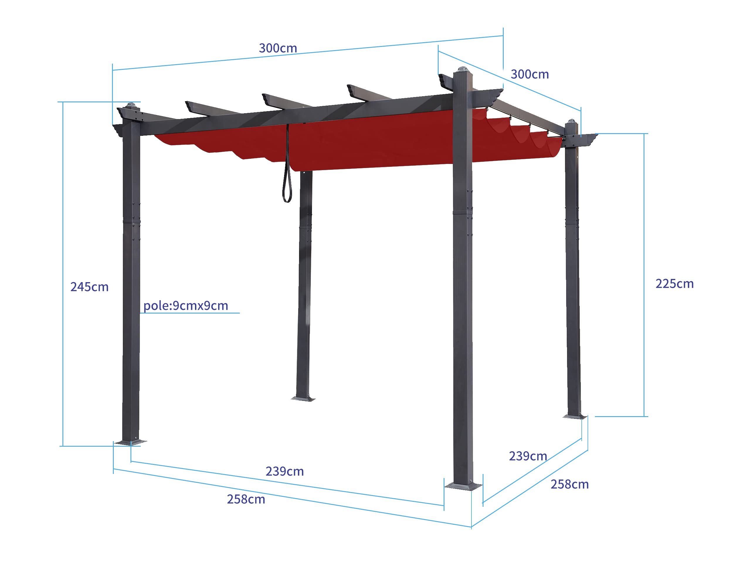 PURPLE LEAF pergola met overkapping voor de tuin