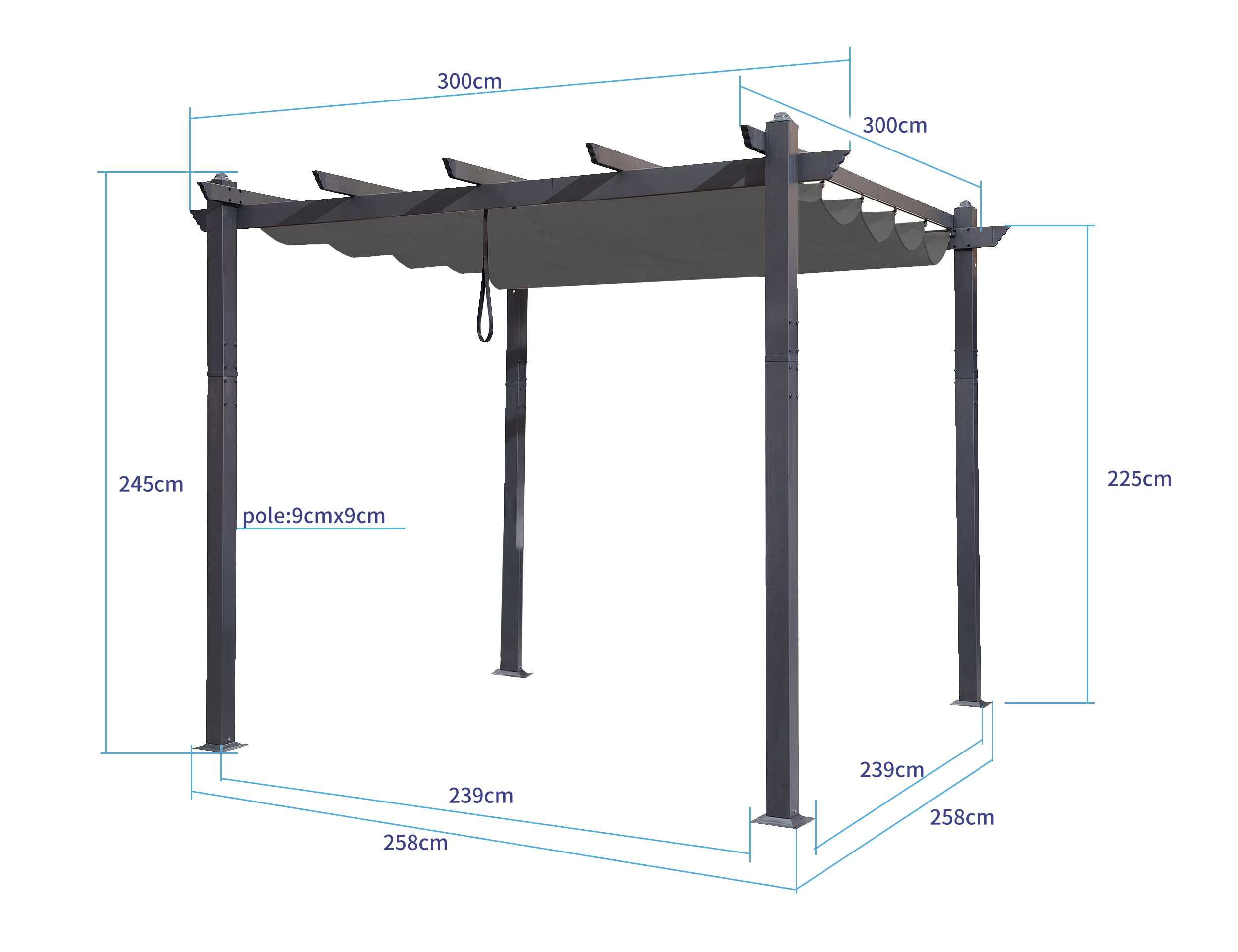 PURPLE LEAF pergola met overkapping voor de tuin