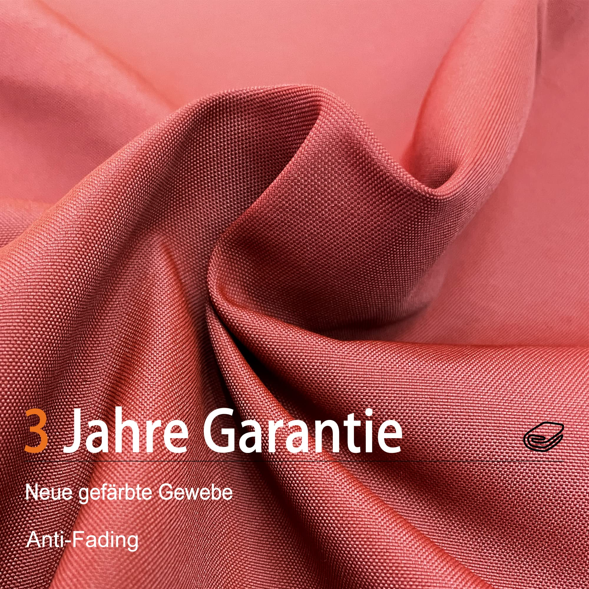 PURPLE LEAF Dubbele Top 330cm/365cm Ronde Aluminium Terrasparasol In Houtkleur