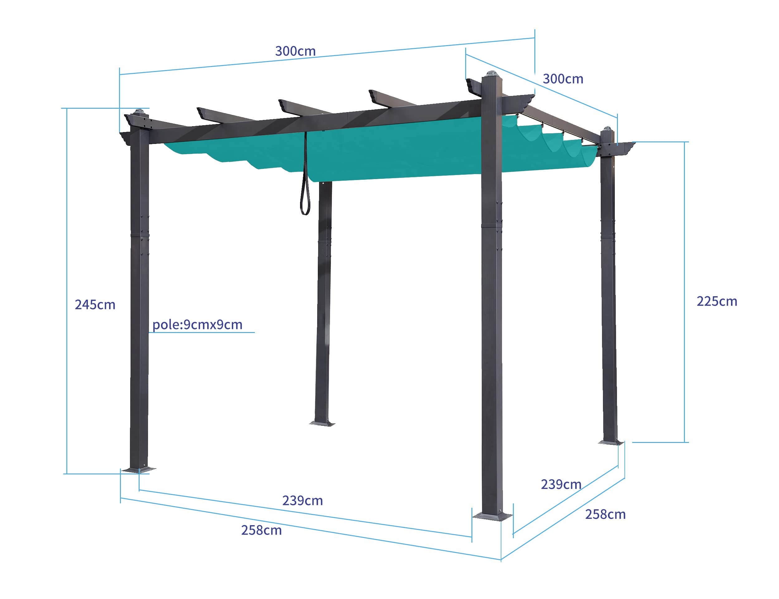 PURPLE LEAF pergola met overkapping voor de tuin